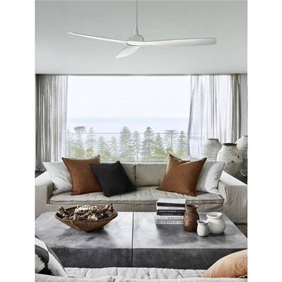 Ventilateur Plafond Moto 132cm Blanc