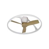 Ventilateur Plafond Nepal Mini 75cm Blanc Bois