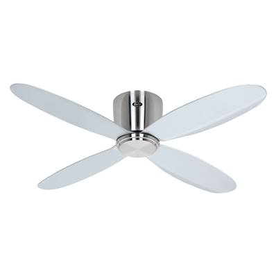 Ventilateur Plafond Bas Eco Plano 112cm Chromé Argenté