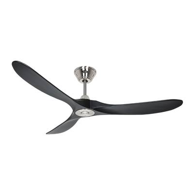 Ventilateur de Plafond Eco Genuino 152cm Chromé Noir