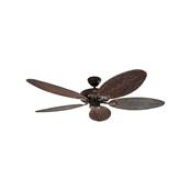 Ventilateur Plafonnier Royal Classic 132cm Bois antique Rotin