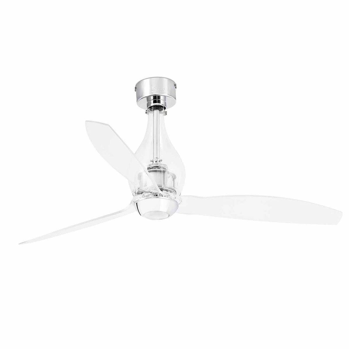 Ventilateur Plafond Mini Eterfan 128cm Chromé Transparent