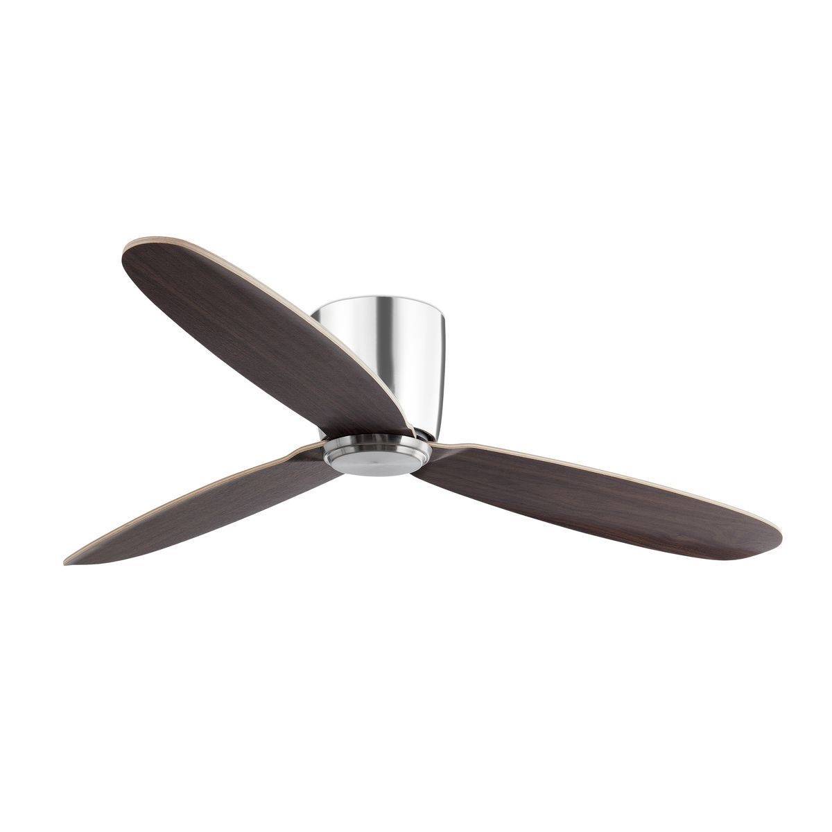 Ventilateur Plafond Nias 132cm Nickel Noyer