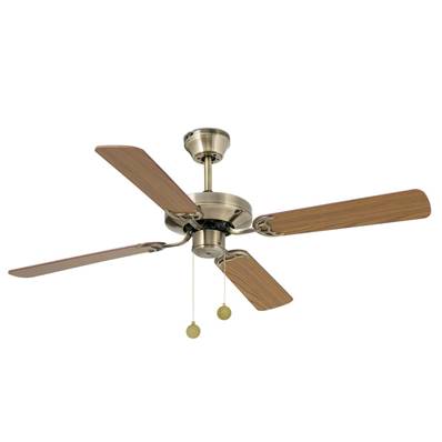 Ventilateur Plafonnier Yakarta 121cm Laiton Chêne Chêne