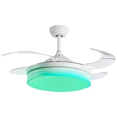 Ventilateur Plafond Bombay 100,8cm Blanc Transparent