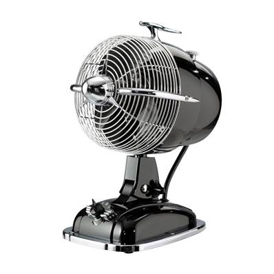 Ventilateur de table RetroJet Noir Chromé