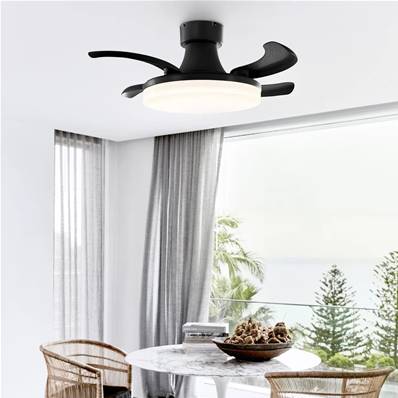 Ventilateur Plafond Orbit LED 91cm Noir