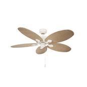 Ventilateur Plafond Phuket 132cm Blanc Marron