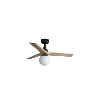 Ventilateur Plafond KLIM M Noir Bois Chêne LED