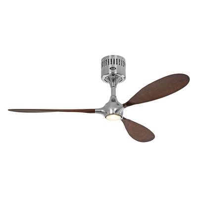 Ventilateur de Plafond Helico Paddle 132cm Chromé Noyer