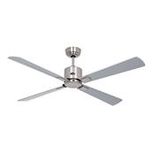 Ventilateur de Plafond Eco Neo 132cm Chromé Wengé Argenté