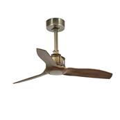 Ventilateur Plafond Just Fan 81cm Laiton Noyer