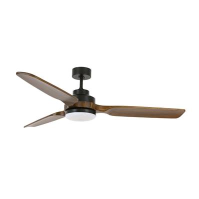 Ventilateur Plafond Soalhaven LED 143cm Noir Marron