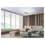 Ventilateur Plafond Design Nepal 105cm Blanc Bois Naturel