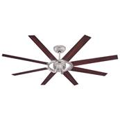 Ventilateur Plafond STONEFORD 172cm Lustré Nickel Acajou Wengue