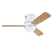 Ventilateur de Plafond HALLEY 112cm Blanc Erable clair