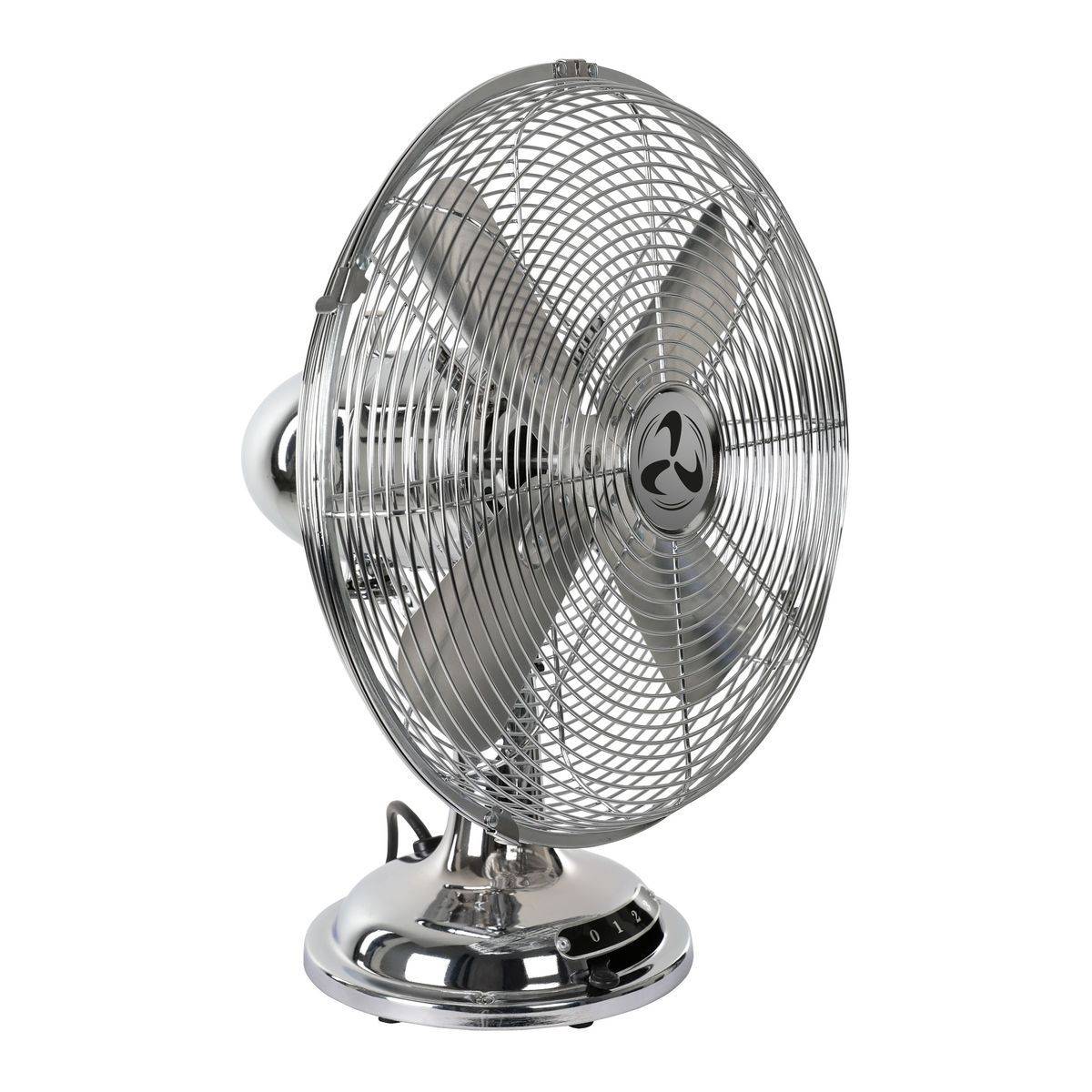 Ventilateur Style Vintage Tradition TV Chromé 303052