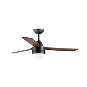 Ventilateur Plafond Megara 121cm Noir Bois foncé