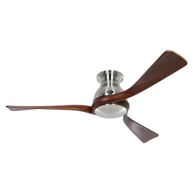 Ventilateur de Plafond Eco Regento 140cm Chromé Bois Noyer