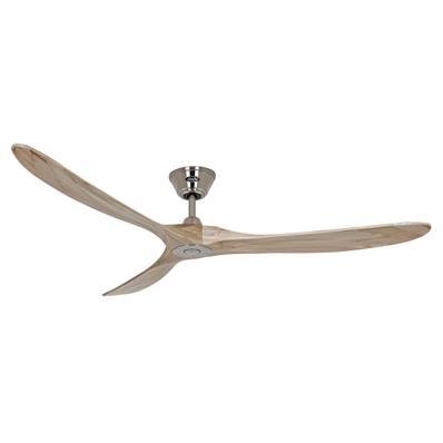 Ventilateur Plafonnier Eco Genuino 180cm Chromé Bois Naturel