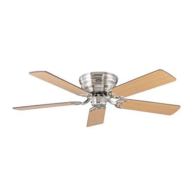 Ventilateur Plafonnier Classic Flat 132cm Chromé Noyer Hêtre