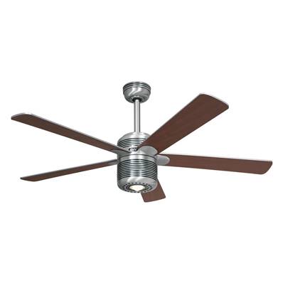 Ventilateur de Plafond Alu 132cm Aluminium Argenté Cerisier