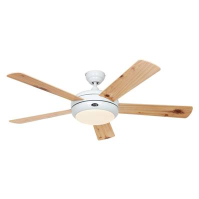 Ventilateur de Plafond Titanium 132cm Blanc Hêtre Pin