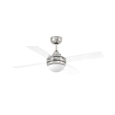 Ventilateur Plafonnier Mini Icaria 107cm Nickel Transparent