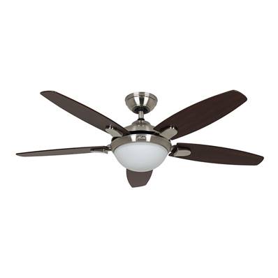 Ventilateur Plafond Contempo 132cm Chromé Cerisier Noyer