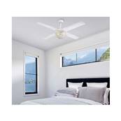 Ventilateur de Plafond KELCIE 132cm Blanc Argent