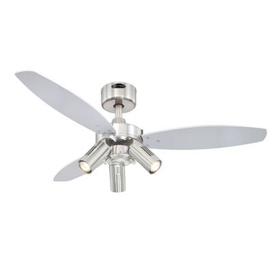 Ventilateur Plafond JET PLUS 105cm Nickel Brossé Wengue Argent