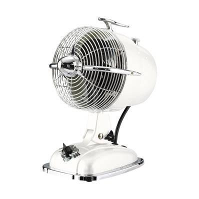 Ventilateur de table RetroJet Blanc Chromé