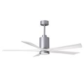 Ventilateur Plafond Patricia-5 152cm Nickel Blanc