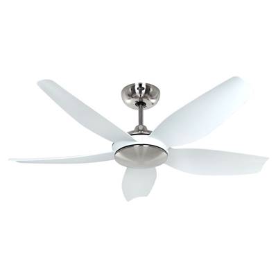 Ventilateur Plafonnier Eco Volare 116cm Chromé Blanc