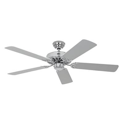 Ventilateur Plafonnier Royal Classic 132cm Chromé Poli Blanc