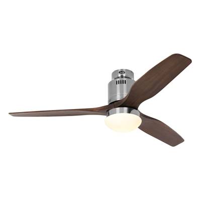 Ventilateur de Plafond Aerodynamix Eco 132cm Chromé Noyer