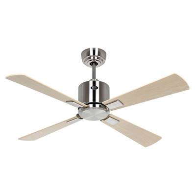 Ventilateur de Plafond Eco Neo 103cm Chromé Erable Hêtre