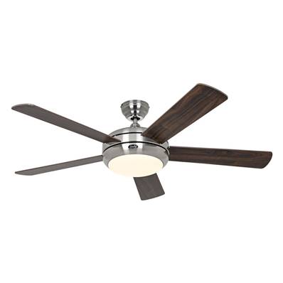 Ventilateur de Plafond Titanium 132cm Chromé Noyer Cerisier