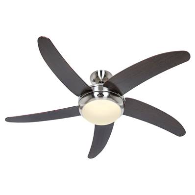 Ventilateur Plafond Elica 132cm Chromé Wengé