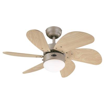 Ventilateur Plafond TURBO SWIRL 76cm Titane Erable clair