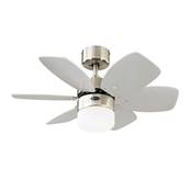 Ventilateur de Plafond FLORA ROYALE 76cm Chrome Satin