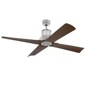 Ventilateur Plafond IP44 Terrasse Winche 130cm Chromé Marron