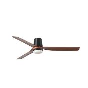 Ventilateur plafond 130 cm PUNT TUB M LED Noir et Bois