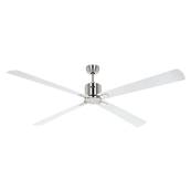 Ventilateur Plafond Eco Neo III 180cm Nickel brossé Blanc Gris clair Wifi