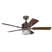 Ventilateur Plafond Lyndon Patio 132cm Bronze vieilli Noyer