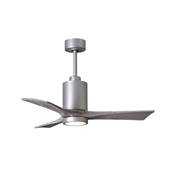 Ventilateur Plafond Patricia-3 106cm Nickel Bois Vieilli