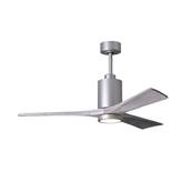 Ventilateur Plafond Patricia-3 132cm Nickel Bois Vieilli