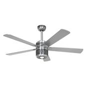 Ventilateur de Plafond Alu 132cm Aluminium Argenté Cerisier