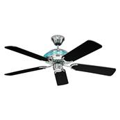 Ventilateur Plafond Merkur 132cm Acrylique et Chrom Noir