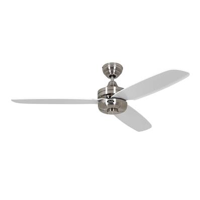 Ventilateur Plafonnier Night Flight 132cm Chromé Blanc